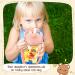 Cute Bear Water Bottles Set | Leak Proof with Straw, Large Capacity | Adjustable Shoulder Strap & Kawaii Stickers | Ideal for Kids, School, Office & Outdoor Activities - Brown/Pink - Buy Online on GoSupps.com