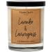 Cedar Crate Market - Lavender + Lemongrass Candles for Home - Scented Soy Wax Candles Gifts for Women and Men Aromatherapy Candles Infused with Essential Oils - 13.5 oz Clear Jar Made in The USA