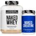 NAKED Whey Chocolate Peanut Butter Protein Powder (52 Servings) + Pure Micronized Creatine Monohydrate 500g (100 Servings) Bundle Grass-Fed Non-GMO Gluten Free Soy Free