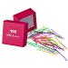 HAARallerliebst Bobby Pins hair clips (40 pieces | neon | 5 cm) including box for storage (box color: pink)