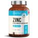 Zinc Tablets High Strength - 25mg Elemental Zinc 365 Vegan Tablet Pills (1 Year Supply) Zinc Gluconate - Chelated Zinc Supplements for Immune System Hair Skin Bones Nails Made by VitaBright