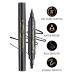 Buy Black Microblading Eyebrow Pen - 2-in-1 Waterproof Dual-Ended Tool for Natural-Looking Brows | Lasts All Day - International Shipping Available - Buy Online on GoSupps.com