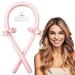 Heatless Curling Rod Headband Heatless Hair Curler No Heat Silk Curling Ribbon Rods with Hair Claw Clip-Curling Ribbon and DIY Hair Styling Tools for Natural Hair (Pink)