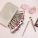 15-Piece Premium Makeup Brush Set | Professional Synthetic Foundation Eyeshadow & Blush Brushes with Cosmetic Bag - Champagne - Buy Online on GoSupps.com