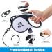 Retractable Dog Leash Fiyade 8m - Chew Proof Steel Chain Lead for Medium to Large Dogs up to 110lbs - Buy Online on GoSupps.com