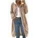 Hanxiulin Women's Fleece Jacket | Plush Long-Sleeved Winter Coat with Hood | Cozy & Cuddly Beige Outerwear for Cold Weather - Buy Online on GoSupps.com