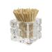 Toothpick Holder Decorative Glass Toothpick Jar with 200 Bamboo Toothpicks