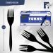 HOGOWARE 500 Black Plastic Forks - Medium Weight Disposable Cutlery for Take-Out, Parties, Picnics & Outdoor Events - Buy Online on GoSupps.com