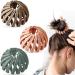 Luvadeyo 3 pieces of hair for women vintage bird's nest hair clips big hair clips hair gripper hair accessory hair accessories for girls women monochrome coffee/pink/green