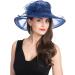 Lucky Leaf Women's Kentucky Derby Church Cap Wide Brim Sun Hat in Navy - Perfect for Party and Wedding - Buy Online on GoSupps.com