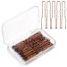 AIEX 50 pieces of hair needle set u-shape hair clips hair clips with safe hold hair clips for women girls and hairdressing salon (brown) Uform brown
