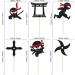 Gyufise 24Pcs Ninja Cupcake Toppers Glitter Martial Arts Karate Kung Fu Warriors Cupcake Picks for Ninja Theme Baby Shower Kids Birthday Party Cake Decorations Supplies Multi Glitter - Buy Online on GoSupps.com