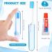 Buy Nuen 2-Piece Portable Soft Travel Toothbrush Set - Foldable Camping Toothbrush with Soft Bristles & Toothpastes for Kids & Adults - Blue Case - Buy Online on GoSupps.com