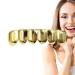 Shop Leking Gold-Plated Grillz Caps | Gilded Hip-Hop Tooth & Cropped Golden Tooth Cap for Cosplay & Parties - Perfect Portable Christmas Gifts! - Buy Online on GoSupps.com