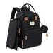 Ruvalino Baby diaper backpack diaper bag backpack with a portable diaper pad pacifier holder and stroller belts baby bag multifunctional for mom and dad black