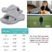 Git-up Women's Memory Foam Slippers with Arch Support - Adjustable Diabetic Open Toe House Slippers - Grey - Size 9.5-10.5 - Buy Online on GoSupps.com