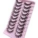 CNMTCCO False Eyelashes - 10 Pairs Russian Strip Lashes, Natural Fluffy Wispy D Curl Faux Mink, Reusable & Thick for Soft, Short and Naturally Beautiful Eyes - Buy Online on GoSupps.com