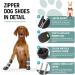 Ohcozzy Waterproof Zippered Dog Shoes XL Black - Reflective Straps, Anti-Slip Rubber Sole - 4 Pcs for Small, Medium, Large Dogs - Buy Online on GoSupps.com