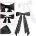 Elegant Black & White Hair Bow Clips for Women and Girls Chic Ribbon Bows with Long Tails Set of 2 - Buy Online on GoSupps.com