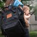KeaBabies Waterproof Diaper Bag Backpack - Trendy Black | Multi-Function Baby Travel Bag - Buy Online on GoSupps.com