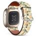 Compatible with Fitbit Versa 4 / Versa 3 / Sense 2 / Sense Patterned Leather Replacement Band Flying insects bugs butterflies dragonfly moth ladybug bees-2
