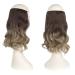 Feshfen Secrets Hair Extensions - Long Corrugated Invisible Synthetic Hair | 35 cm Ombre Medium Brown to Light Ash Brown - Perfect for Women - Buy Online on GoSupps.com