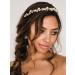 SWEETV Gold Pearl Tiara Headband for Women - Crystal Bridal Wedding Hair Accessory - Buy Online on GoSupps.com