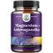 Magnesium Glycinate 500mg with Ashwagandha Root - Calming Magnesium Supplement for Women and Mens Bone Health Immunity Mood Support Heart Health and Muscle Recovery Mineral Supplement - 90 Tablets