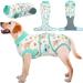 Kuoser Dogebody after op dog body after castration male bitch dog body after op bitch breathable body for dogs after op leakage protection dog anti-wound licking op body dog cute animal XL XL (1 Pack) Green animal