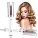 CkeyiN Automatic Hair Curler 25mm Curling Tongs with 3-Speed Adjustable Temperature Professional Anti-scalding Curling Iron for Long & Short Hair Styling White