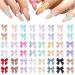 Bow Nail Charms 200PCS Colorful Nail Bow Resin Bow Gems for Nails Cute Nail Gems for Nails and DIY Crafts Bow Charms for Nails Bow Nail Stickers Bows Nail Charm Colorful