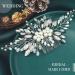 Yean Bride Leaf Pearl Wedding Hair Comb - Rhinestone Hair Accessories (Silver) - Buy Online on GoSupps.com