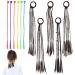 Lurrose 1 Set of Kids Hair Extensions with Hair Clips Braided Hair Piece with Elastic Rope Hair Braid for Party Favors