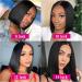 10 Inch Black Bob Wig Human Hair 13x4 HD Frontal 180% Density for Black Women - Buy Online on GoSupps.com
