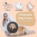 WONDAY Inflatable Dog Cone XL - Adjustable Recovery Collar for Post-Surgery Healing - Soft & Comfy Protective Collar for Wound Recovery - Prevent Biting & Scratching - Grey - Buy Online on GoSupps.com