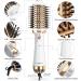 Plavogue Dual Voltage Hair Dryer Brush Volumizer - One-Step Hot Air Brush for Travel & Salon Blowouts - Negative Ionic Technology - International Upgraded Version - White Gold - Buy Online on GoSupps.com