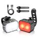 Zewdov Bike Lights for Night Riding, Ultra Bright Rechargeable Bike Light Front and Back, IPX6 Waterproof Bicycle Light Headlight and Tail Light Set, 8/12 Modes, 58Hrs Runtime, Easy to Install Front and Rear Light Combination