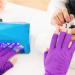 3 Pairs UV Gel Manicure Gloves | Anti-UV Fingerless Gloves for UV Lamp Dryer | Black, Purple, Rose Red - Buy Online on GoSupps.com