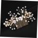 Didiseaon Tiara Pearl Hair Comb Crystal Headpiece Bridal Headwear Rhinestone Comb Flower Hair Jewelry Bride Flowers Hair Accessories - Buy Online on GoSupps.com