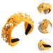 Umimiss Yellow Headband with White Pearl Rhinestone Crystal Jeweled - Head Bands Adult Women Pearl Headband Gold Headband Pearl Hair Accessories Yellow Hair Accessories Boho Head Band Headpieces - Buy Online on GoSupps.com