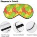 Citrus Slice of Lime Orange Sleep Mask for Women - Adjustable Eye Shades with Elastic Strap | Comfortable Sleep & Travel Accessory - Buy Online on GoSupps.com