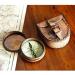 Antiqued Brass Poem Compass with Leather Case Halloween Decorations Costumes