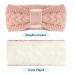 Telgoner Winter Headband for Women - 2 Pack Knitted Ear Warmers Elastic Hair Bands for Girls (White + Pink) - Buy Online on GoSupps.com