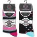 Ladies Non Elastic Loose Top Socks (6 or 12 Pair Multipack) Gentle Grip Diabetic Hosiery Size 4-8 Black/Pink - 6 Pairs 4-8 - Buy Online on GoSupps.com