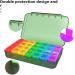 Betife Weekly Pill Box Organizer - 7 Day 4 Compartments Tablet Box - Olive Green - Buy Online on GoSupps.com