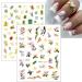 JMEOWIO 9 Sheets Flower Butterfly Nail Art Stickers Decals Self-Adhesive Spring Floral Nail Supplies Nail Art Design Decoration Accessories - Buy Online on GoSupps.com