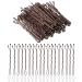 50pcs Hair Grip Brown Invisible Wave Bobby Pins Barrette for Women Lady Girls Kids Hair Does Not Peel Off Ideal for Fine Hair (5cm) 50 Count (Pack of 1) 50 Count (Pack of 1)
