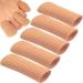 Chiroplax Toe Caps Sleeves Cushions Protectors Tubes Fabric & Gel Lining Finger Toe Separator for Bunion Hammer Toe Callus Corn Blister (Medium 5 Pack) Medium (Pack of 5)
