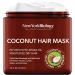 Coconut Hair Mask for Hair Growth and Volume - Infused with Argan Oil - Moisturizing and Deep Conditioning Dry Hair Treatment - Fights Breakages and Split Ends   Helps Restore Damaged Hair - 16 Oz