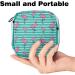 Rosa Flamingo Pattern Storage Bags for Women - Blue Stripes Zippered Menstrual Pad & Portable Cup Bags for Teens & Girls - Stylish & Functional - Buy Online on GoSupps.com